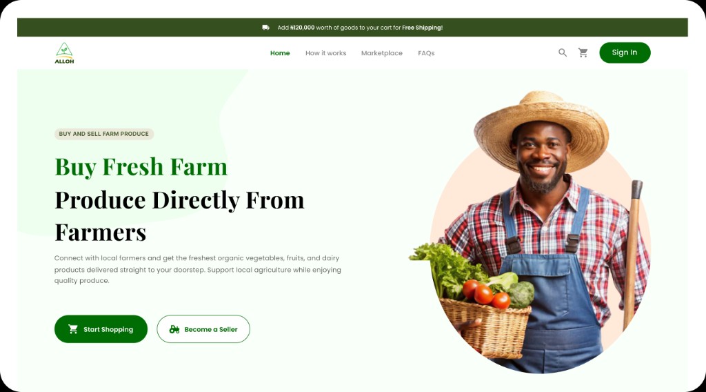 AllohFarms agriculture marketplace