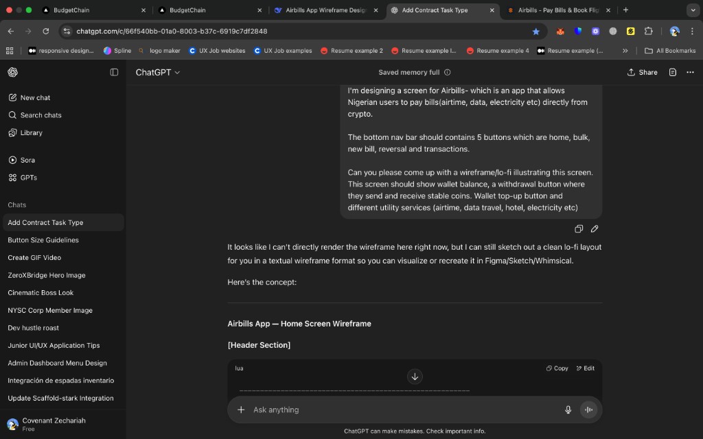 ChatGPT - Home screen