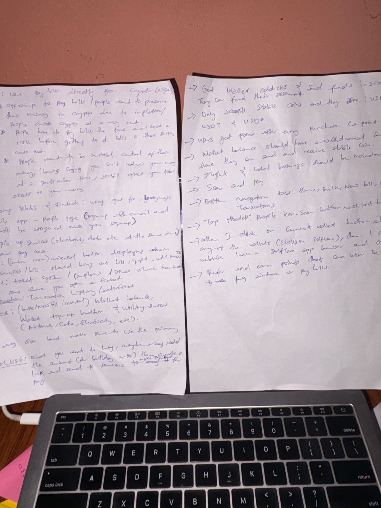 Handwritten research notes