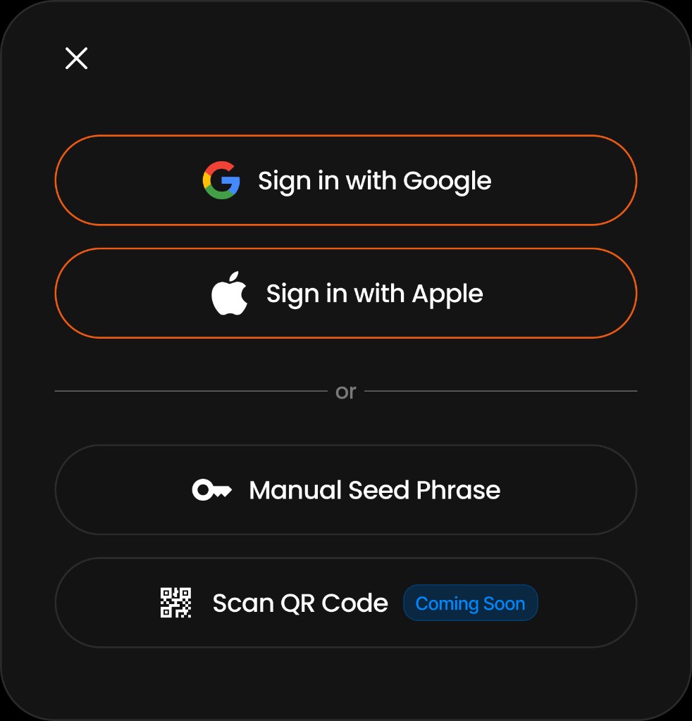 Existing wallet auth