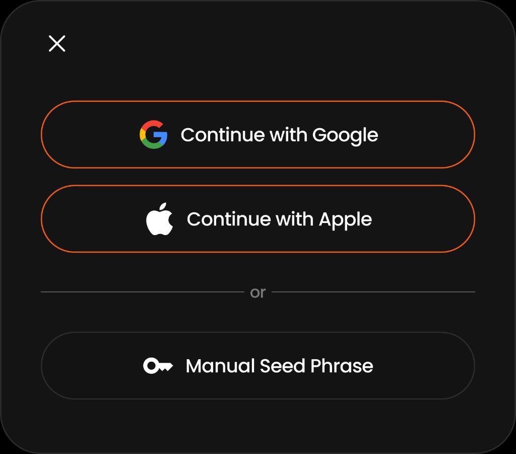New wallet auth